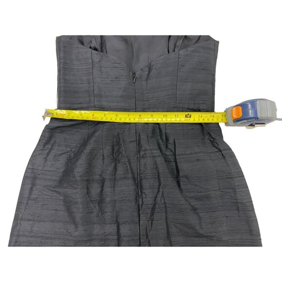 Watters & Watters Cocktail Dress 4 Spaghetti Strap Black Sweetheart Neckline - Picture 4 of 5